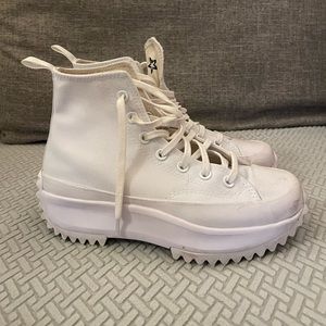 White Converse All Stars Lugged size 7.5W